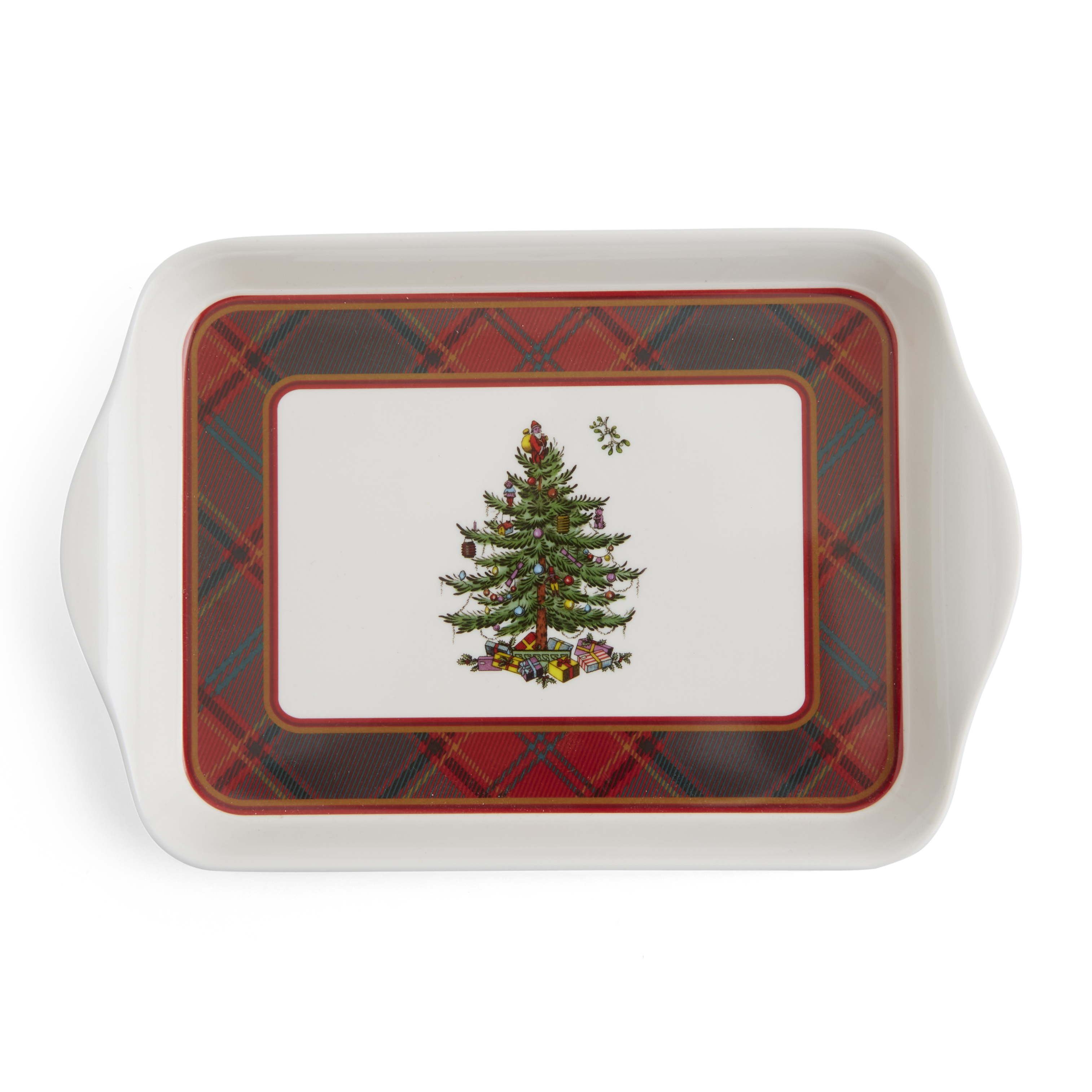 Christmas Tree Tartan Set of 2 Mugs & Tray image number null